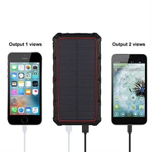 Rugged Wireless Charging Solar Power Bank 16000mAh