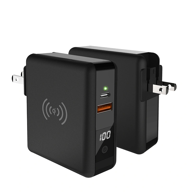 8000mAh高速ワイヤレス充電パワーバンクを備えた世界規模の18WPD + QC充電器
