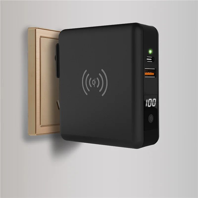 Worldwide 18W PD+QC Charger with 8000mAh Fast Wireless Charging Power Bank