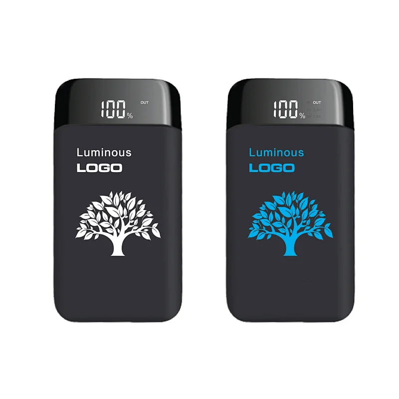 Banque d'alimentation avec logo lumineux Shake-view 8000mAh