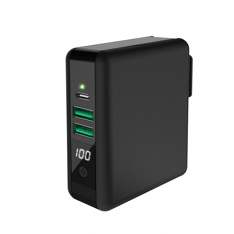 Cargador de viaje mundial con batería externa de 8000 mAh y cargador inalámbrico 3 en 1