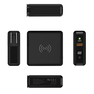 Worldwide 18W PD+QC Charger with 8000mAh Fast Wireless Charging Power Bank