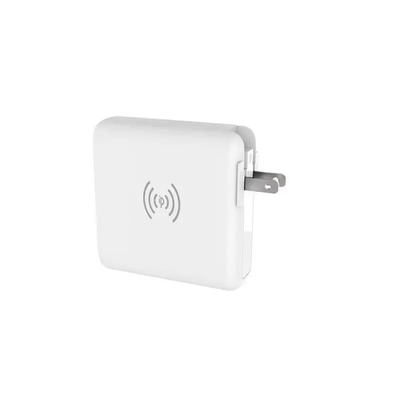 Banque d'alimentation 8000mAh avec chargeur sans fil et chargeur de voyage mondial