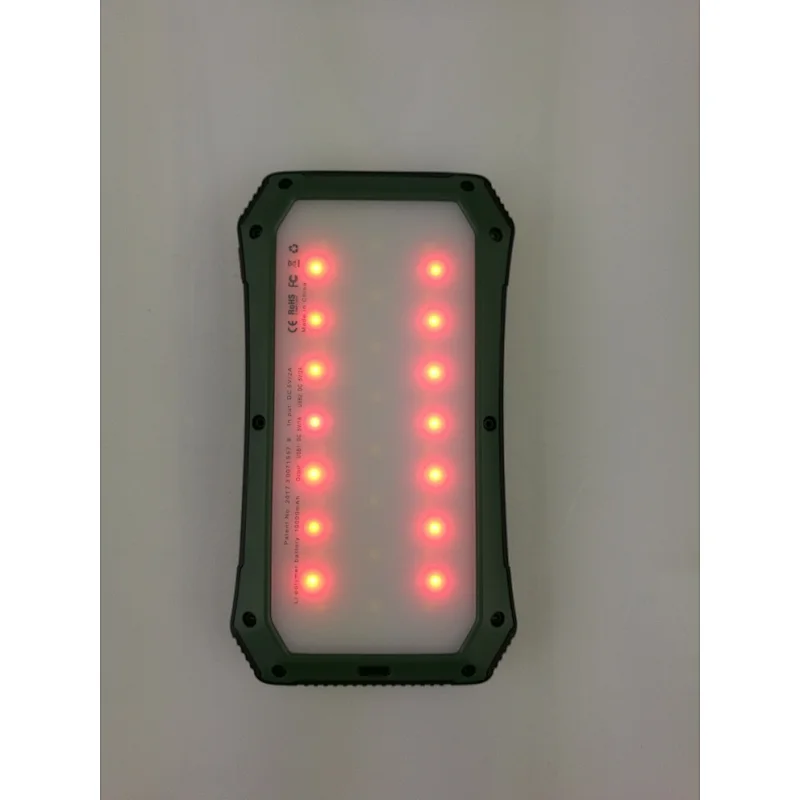 10000mAh Solar Power Bank with LED Camping Lights