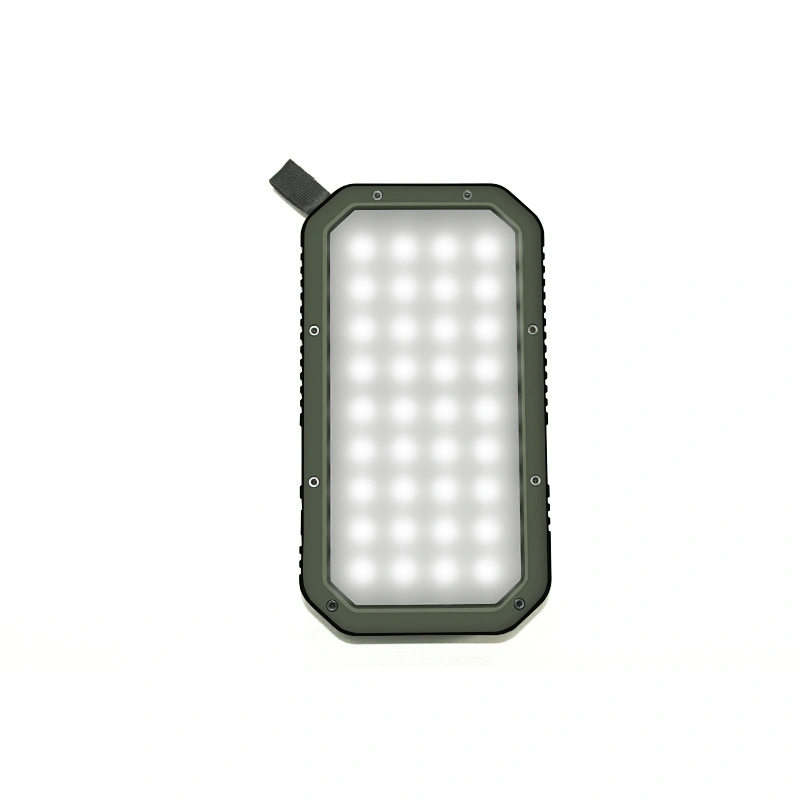 Banco de energía solar al aire libre de 20000 mAh con luces LED