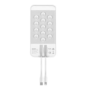 Luminous Wireless Power Bank with Suction Cups and Charging Cable