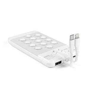 Luminous Wireless Power Bank with Suction Cups and Charging Cable