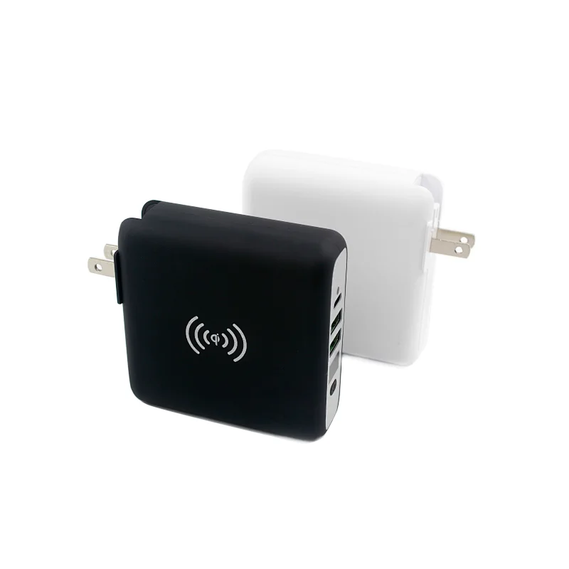 8000mAh Power Bank with Wireless Charger and Worldwide Travel Charger