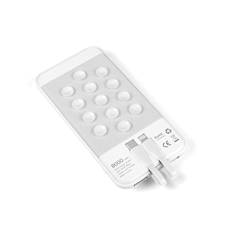 吸盤と充電ケーブルを備えた発光ワイヤレスパワーバンク