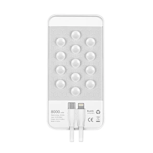 吸盤と充電ケーブルを備えた発光ワイヤレスパワーバンク