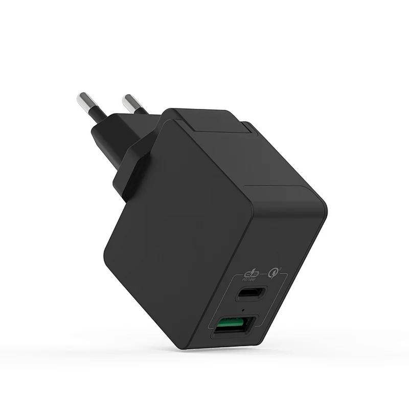 World Wide USB C 18W PD+QC3.0 Dual Output Wall Charger