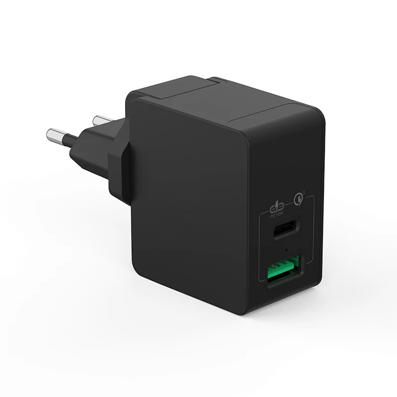 World Wide USB C 18W PD+QC3.0 Dual Output Wall Charger