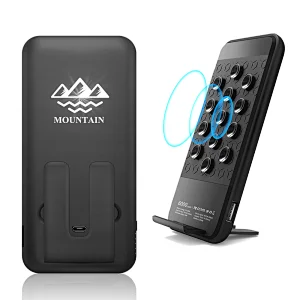 6000mAh Luminous Wireless Power Bank with Suction Cups and Phone Stand