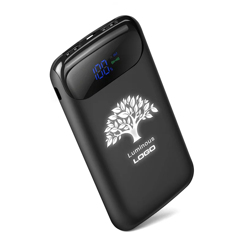 8000mAh Luminous Power Bank with Wireless Charge