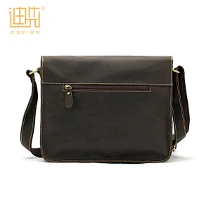 Latest designer fashion convertible shoulder cowhide leather laptop messenger bag