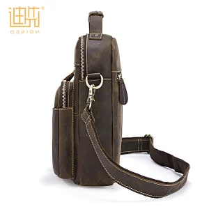 New trendy beautiful handmade cowhide leather adjustable crossbody shoulder bag