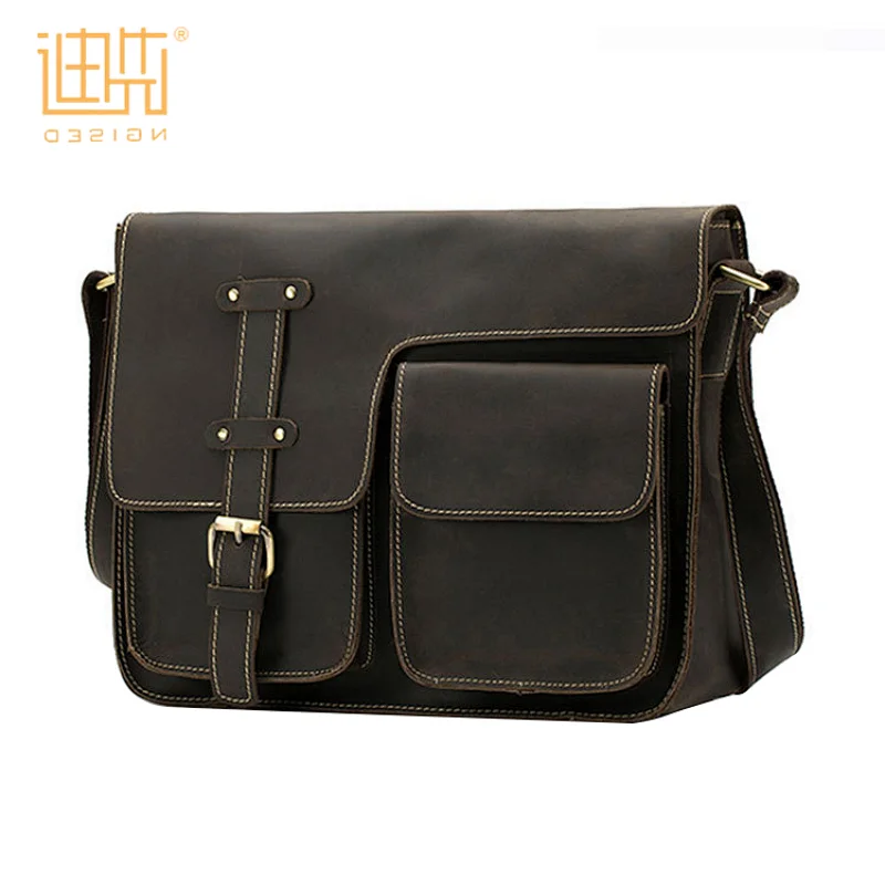 Latest designer fashion convertible shoulder cowhide leather laptop messenger bag