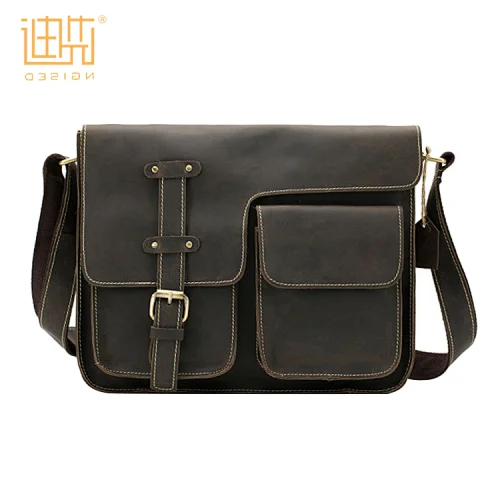 Latest designer fashion convertible shoulder cowhide leather laptop messenger bag