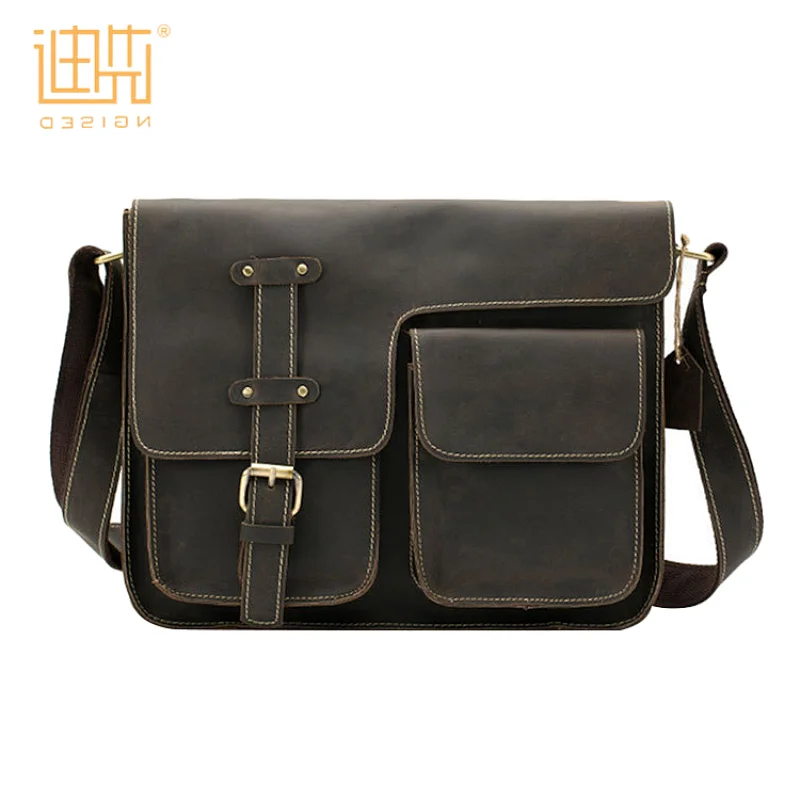 Latest designer fashion convertible shoulder cowhide leather laptop messenger bag
