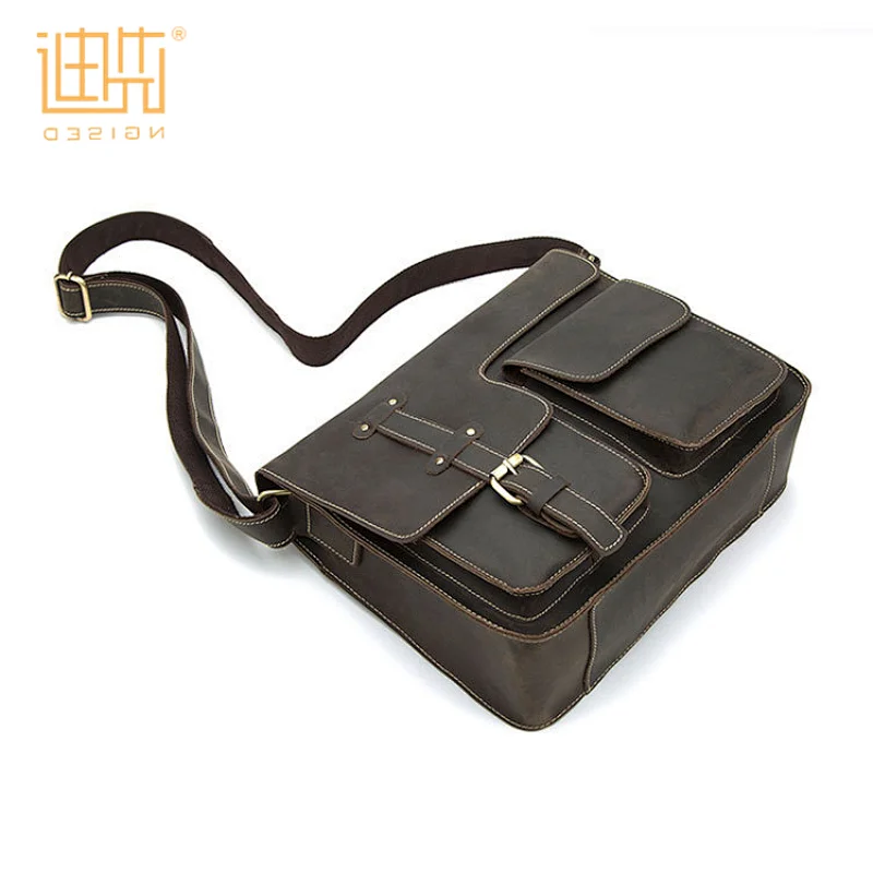 Latest designer fashion convertible shoulder cowhide leather laptop messenger bag