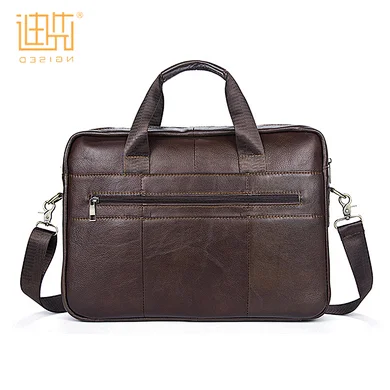 Wholesale customized high capacity cowhide leather durable men leather briefcase