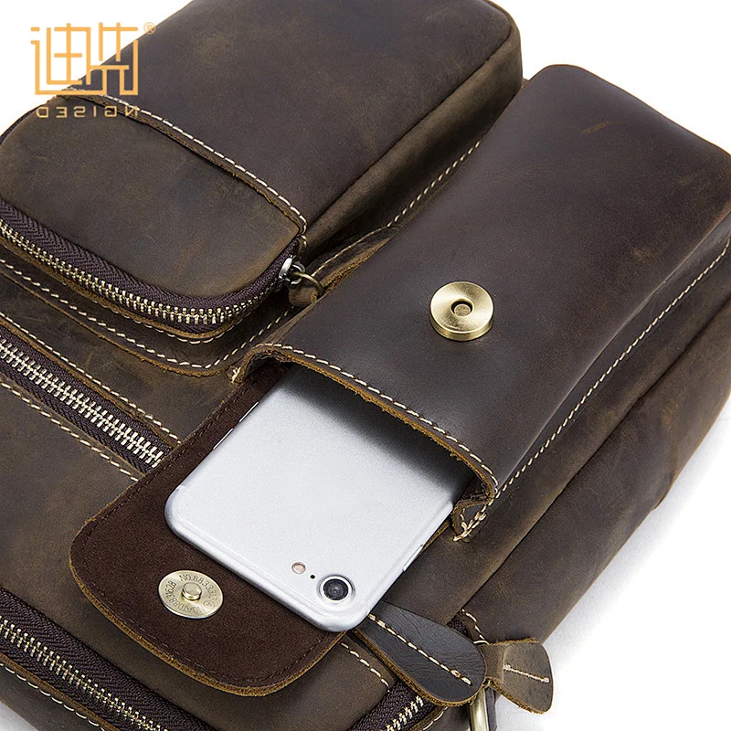 New trendy beautiful handmade cowhide leather adjustable crossbody shoulder bag