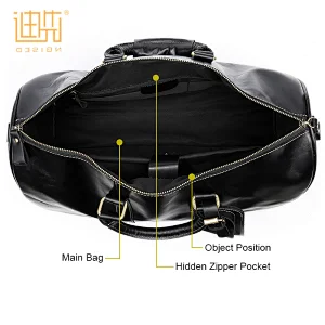 Wholesale hot sale multiple customized personalized cow hide leather strap shoulder travel bag