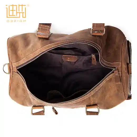 leather duffel travel bag