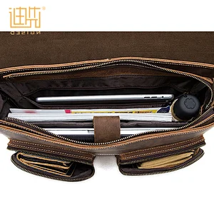 Manufacturers wholesale pu leather handmade handle shoulder messenger briefcase