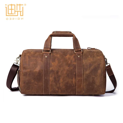 Eco-friendly high quality cheaper fashion cowhide leather large travel duffel bag