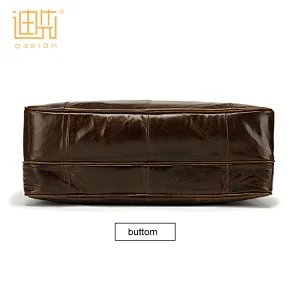 China best new arrival genuine card pockets cowhide leather business travel messenger bag