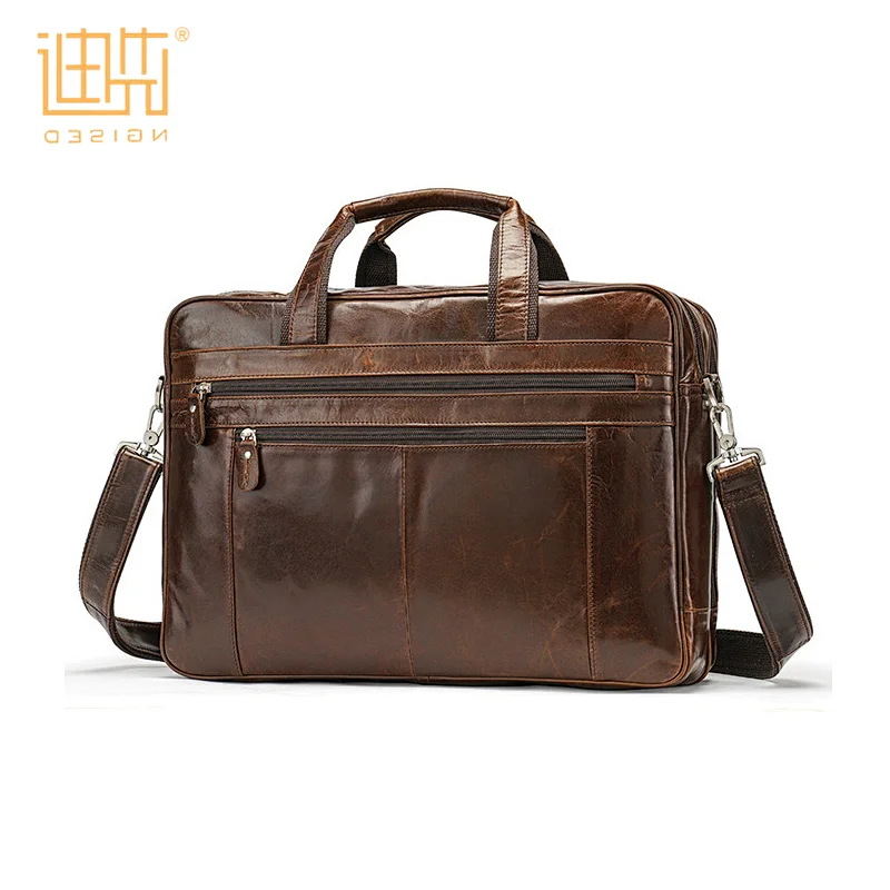 China best new arrival genuine card pockets cowhide leather business travel messenger bag