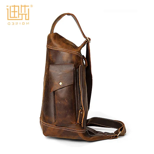 Professional quality sell lightweight and portable cowhide leather satchel shoulder bags