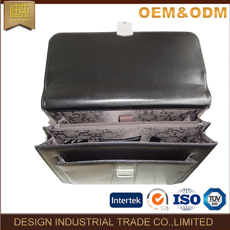 Bag manufacture Pu leather men messenger leather briefcase for business trip for office
