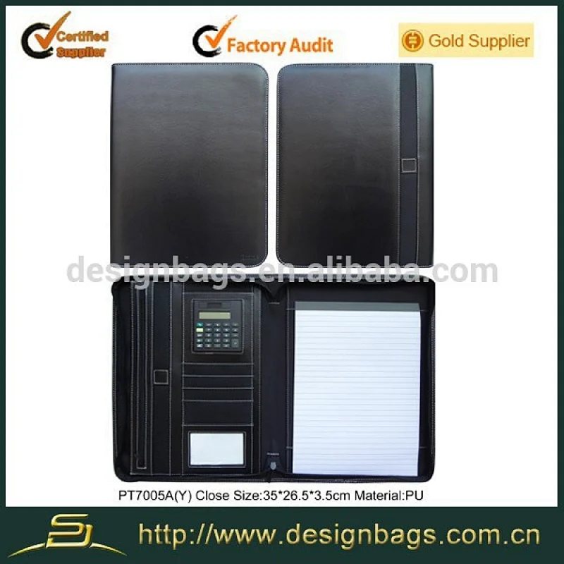Cheap zipper portfolio professional a4 portfolio