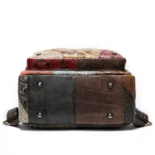 leather splice backpack