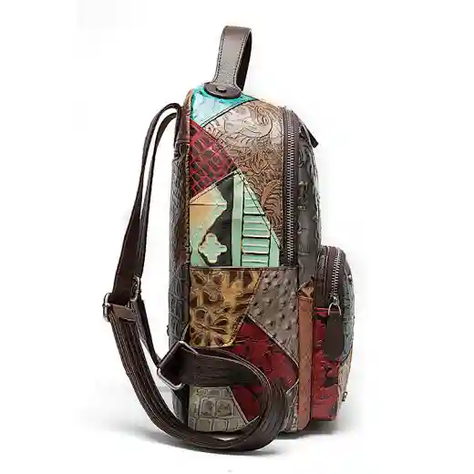leather splice backpack