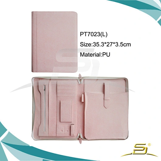 cartera de cuaderno de cuero