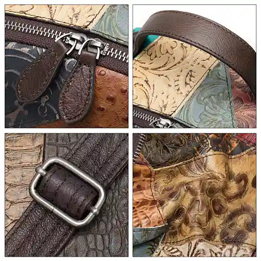 leather splice backpack