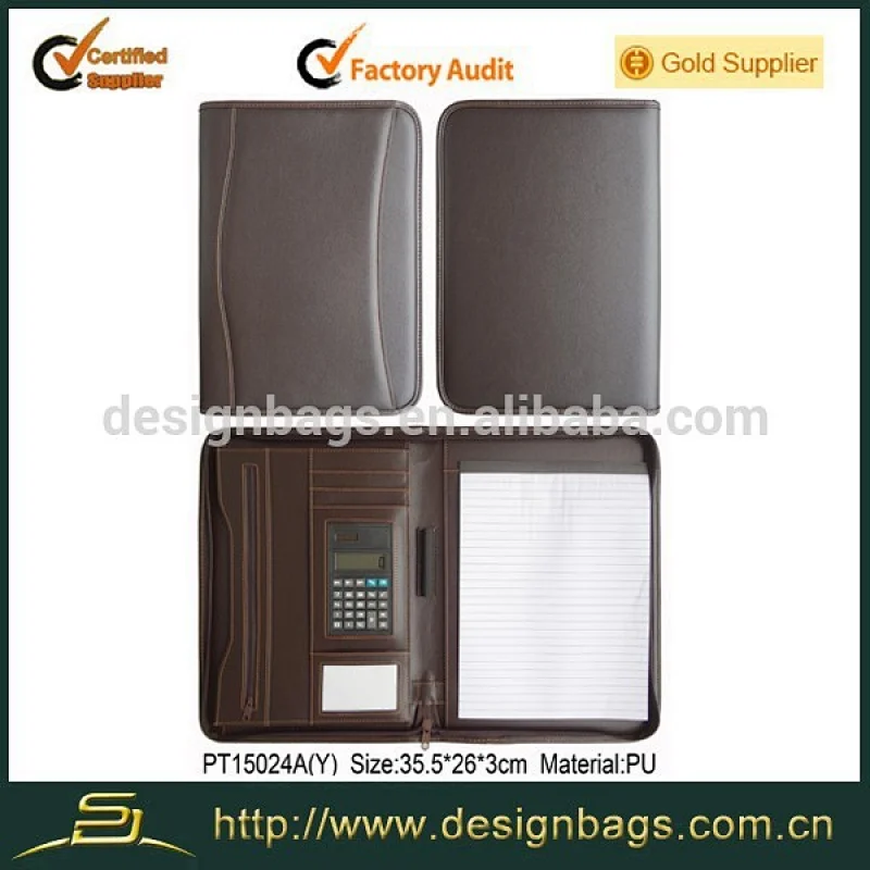 New product men business briefcase a4 zipper portfolio bag