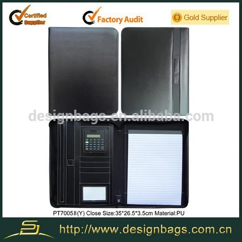 Cheap zipper portfolio professional a4 portfolio