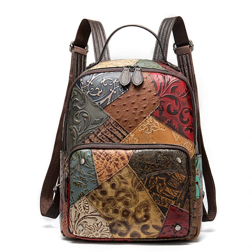 leather splice backpack