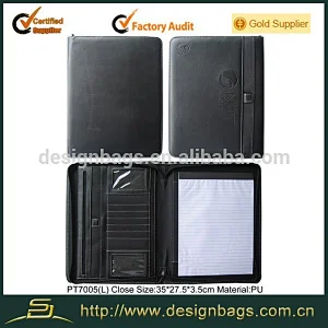 Cheap zipper portfolio professional a4 portfolio
