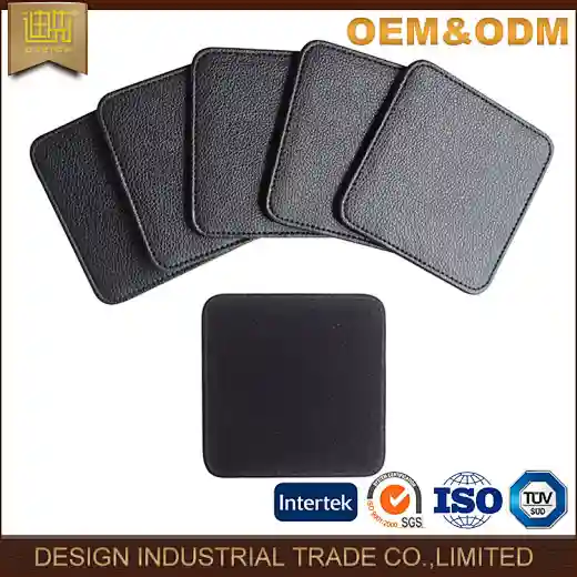 leather coaster set