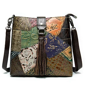 Wholesale custom printing shoulder crossbody leather ladies tote bag