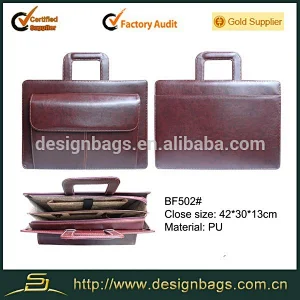 new products design waterproof pu leather mens document briefcase hand bags