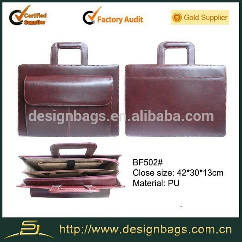 new products design waterproof pu leather mens document briefcase hand bags