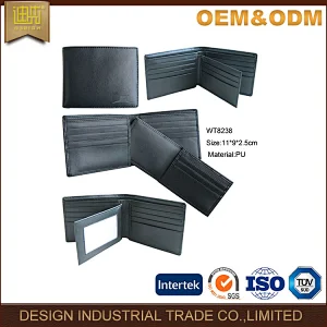high quality pu leather wallet fashion men wallet manufactures hot sell pu leather wallet