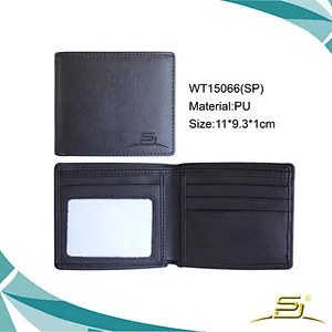 Cheap promotional soft pu wallet with two layer for men