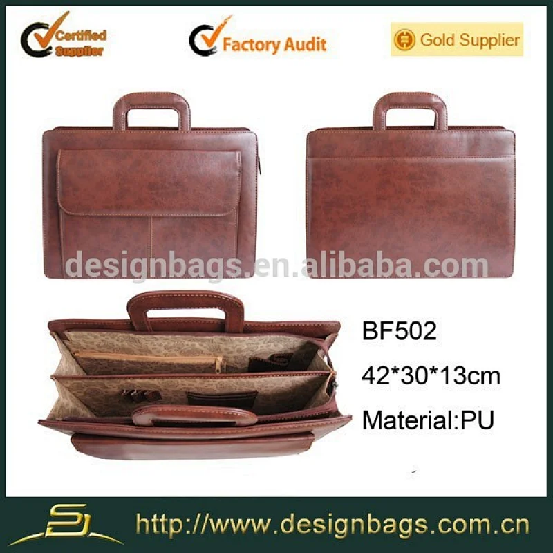 new products design waterproof pu leather mens document briefcase hand bags